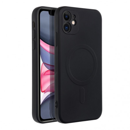 Apple iPhone 11 Coque Silicone Mag Cover MagSAFE  Noir