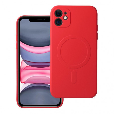 Apple iPhone 11 Coque Silicone Mag Cover MagSAFE  Rouge
