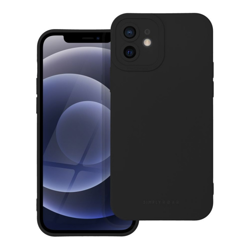 Apple iPhone 12 Coque Roar Luna Monochromatique, Élégant, Un accessoire esthétique  Noir