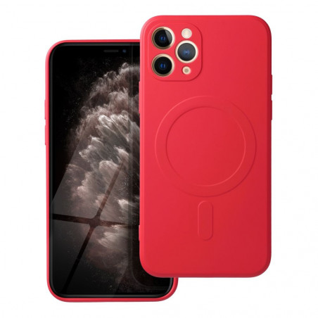 Apple iPhone 11 Pro Coque Silicone Mag Cover MagSAFE  Rouge