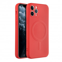 Apple iPhone 11 Pro Coque Silicone Mag Cover MagSAFE  Rouge