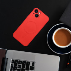 Apple iPhone 11 Pro Coque Silicone Mag Cover MagSAFE  Rouge