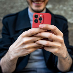 Apple iPhone 11 Pro Coque Silicone Mag Cover MagSAFE  Rouge