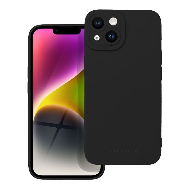 Apple iPhone 14 Coque Roar Luna Monochromatique, Élégant, Un accessoire esthétique  Noir