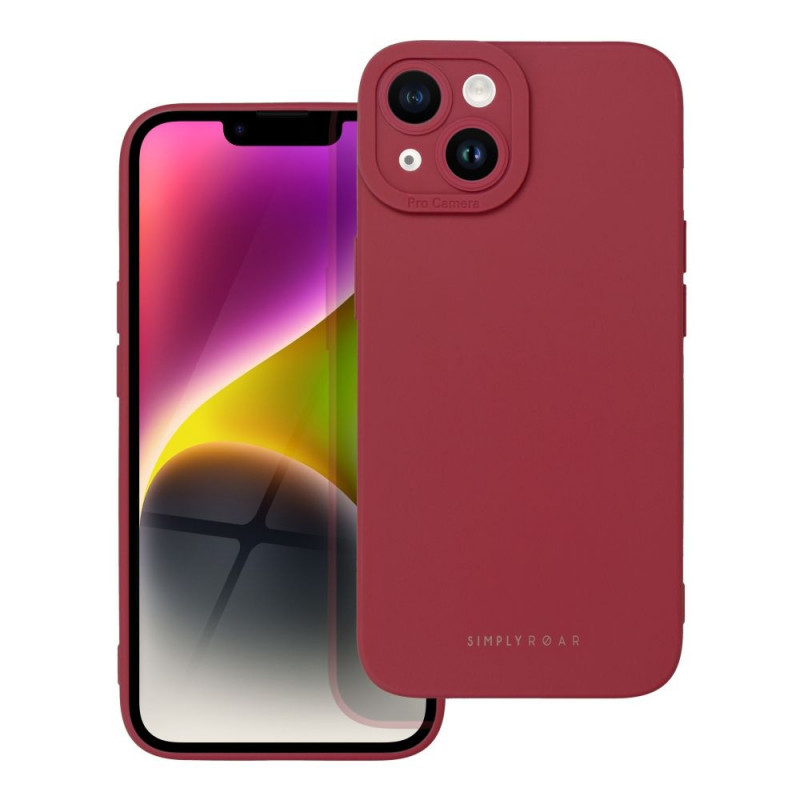 Apple iPhone 14 Coque Roar Luna Monochromatique, Élégant, Un accessoire esthétique  Rouge