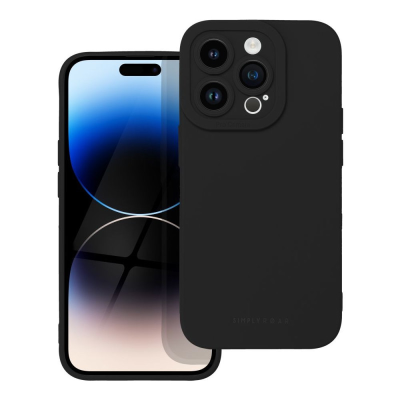 Apple iPhone 14 Pro Coque Roar Luna Monochromatique, Élégant, Un accessoire esthétique  Noir