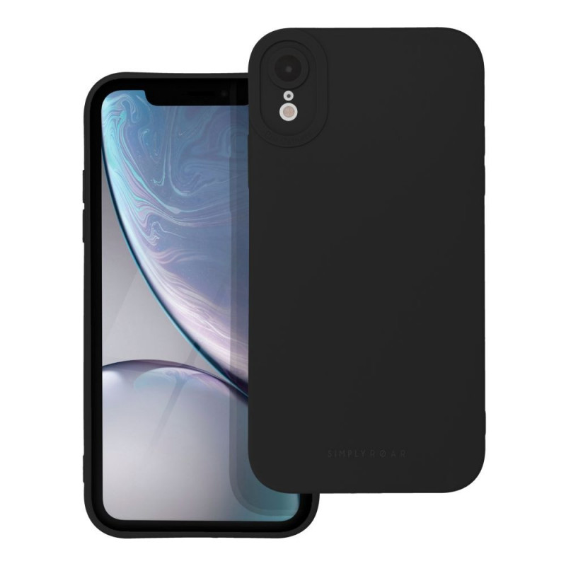 Apple iPhone XR Coque Roar Luna Monochromatique, Élégant, Un accessoire esthétique  Noir