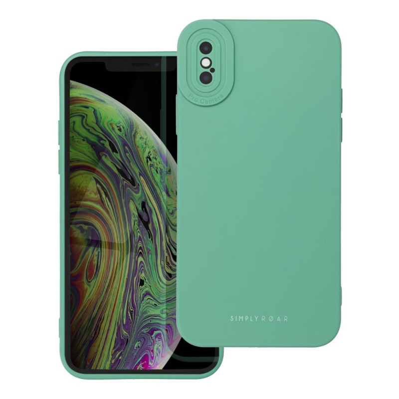 Apple iPhone XS Coque Roar Luna Monochromatique, Élégant, Un accessoire esthétique  Vert