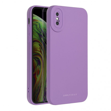Apple iPhone XS Coque Roar Luna Monochromatique, Élégant, Un accessoire esthétique  Violet (Violet)