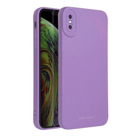 Apple iPhone XS Coque Roar Luna Monochromatique, Élégant, Un accessoire esthétique  Violet (Violet)