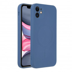 Apple iPhone 11 Coque Silicone Mag Cover MagSAFE  Bleu