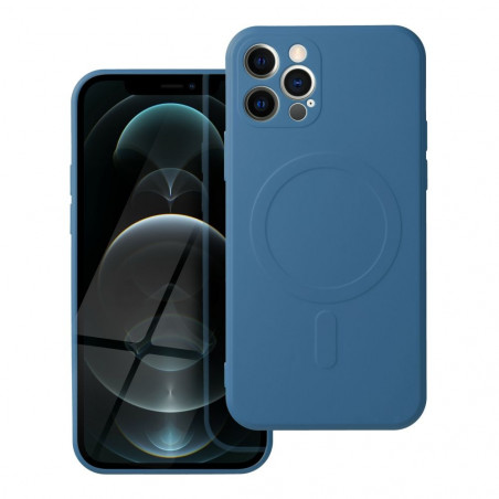 Apple iPhone 12 Pro Coque Silicone Mag Cover MagSAFE  Bleu