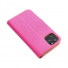 Apple iPhone 14 Pro Max Portefeuilles Canvas Book Rose