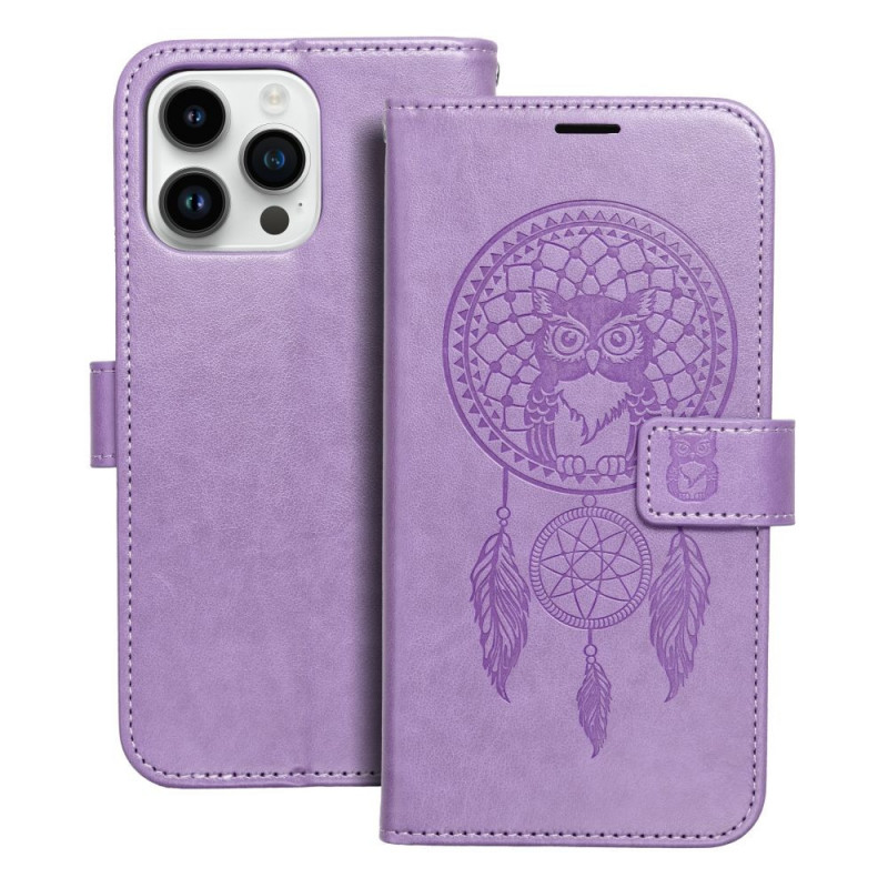 Apple iPhone 14 Pro Max Portefeuilles MEZZO Book Capteurs de rêve  Violet (Purple)