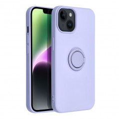 Apple iPhone 14 Coque Silicone ring Violet (Violet)