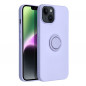 Apple iPhone 14 Coque Silicone ring Violet (Violet)