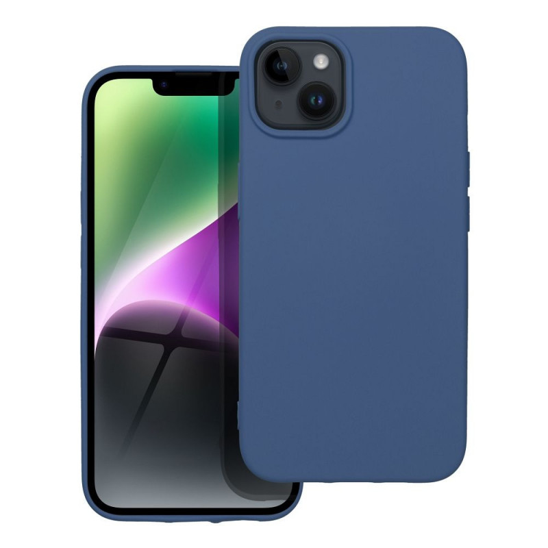 Apple iPhone 14 Coque Silicone Élégant  Bleu