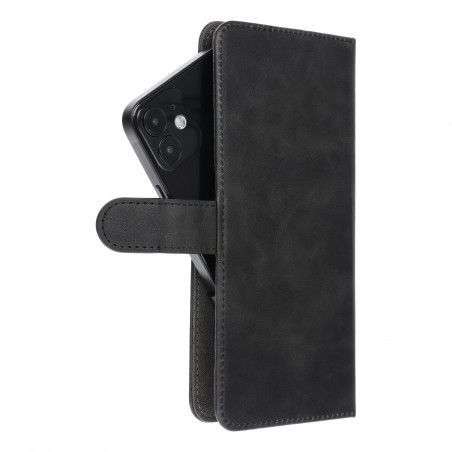 Samsung Galaxy A34 Etui universel, Portefeuilles COMMON book Élégant, Doublure douce à l'intérieur  Noir