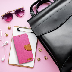 Apple iPhone 15 Plus Portefeuilles Canvas Book Rose