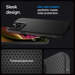 Apple iPhone 15 Pro Max Coque Spigen  Liquid Air Noir mat