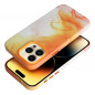 Apple iPhone 15 Plus Coque Leather Mag Cover Élégant  MagSAFE  Éclaboussure d'orange