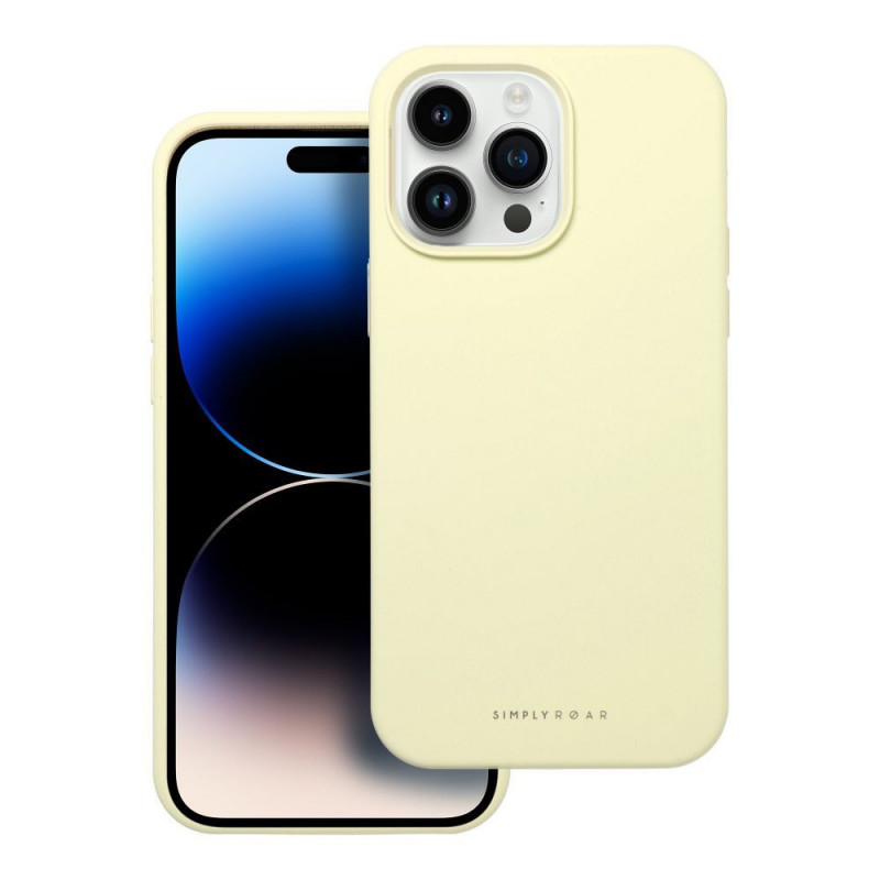 Apple iPhone 14 Pro Max Coque Roar Cloud-Skin Jaune clair