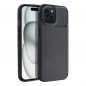 Apple iPhone 15 Coque Carbon premium Élégant  Noir