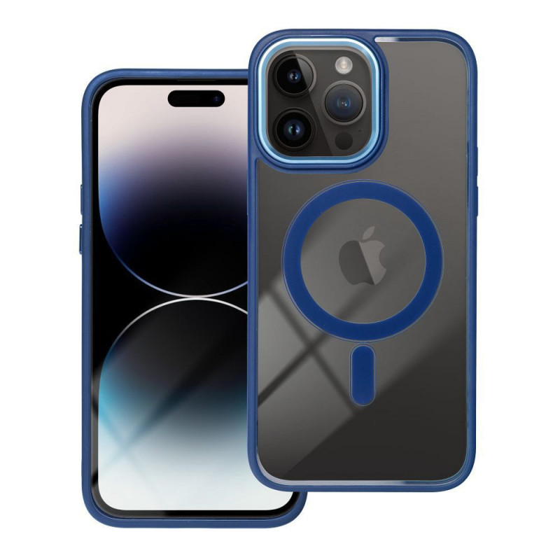 Apple iPhone 14 Pro Max Coque Color Edge Mag MagSAFE  Bleu marine