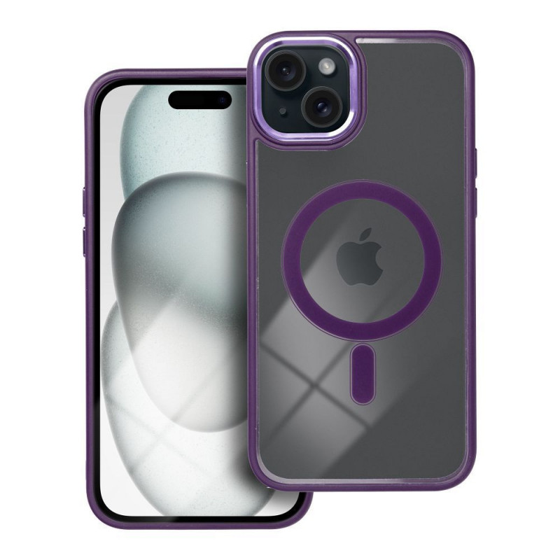 Apple iPhone 15 Plus Coque Color Edge Mag MagSAFE  Violet profond