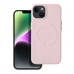 Apple iPhone 15 Pro Max Coque Roar Leather Mag Élégant  MagSAFE  Rose vif