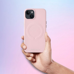 Apple iPhone 15 Pro Max Coque Roar Leather Mag Élégant  MagSAFE  Rose vif