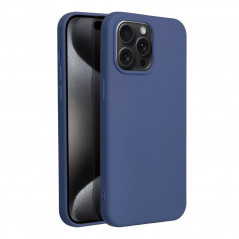 Apple iPhone 15 Pro Max Coque Silicone Élégant  Bleu