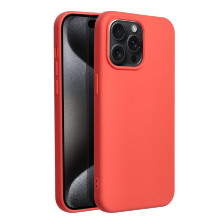 Apple iPhone 15 Pro Max Coque Silicone Élégant  Pêche