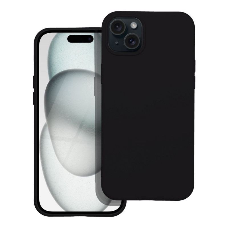 Apple iPhone 15 Coque Silicone Élégant  Noir
