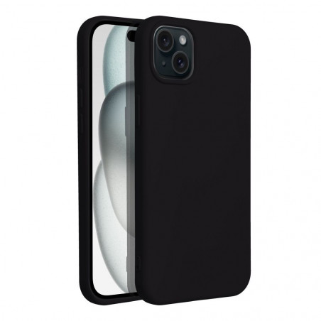 Apple iPhone 15 Coque Silicone Élégant  Noir