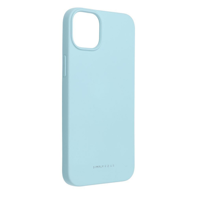 Apple iPhone 15 Plus Coque Roar Space Monochromatique, Élégant  Bleu ciel