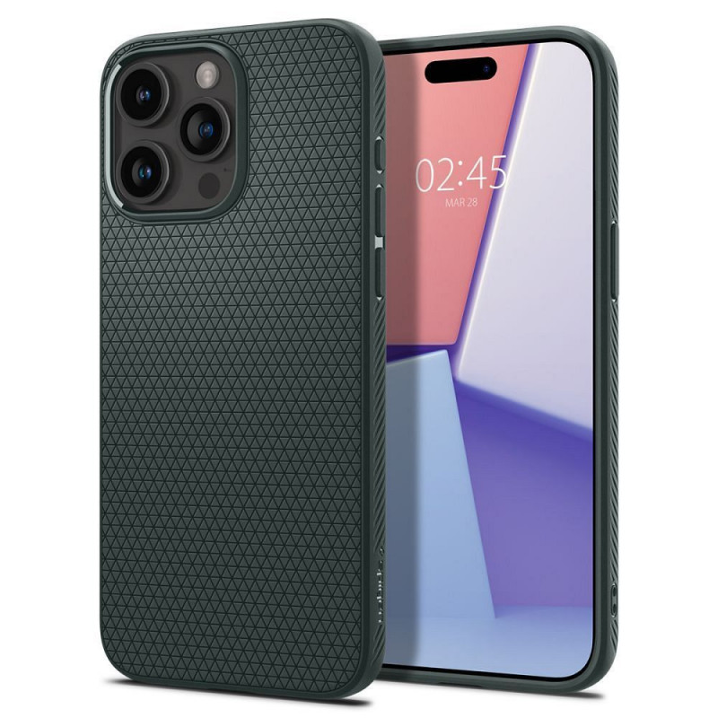 Apple iPhone 15 Pro Coque Spigen  Liquid Air Vert abysses