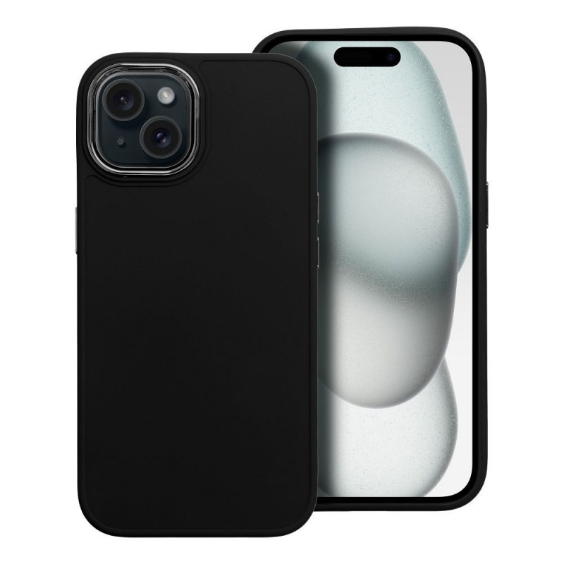 Apple iPhone 15 Coque FRAME Élégant  Noir