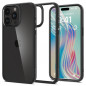 Apple iPhone 15 Pro Max Coque Spigen Ultra Hybrid Clair comme du cristal  Noir mat