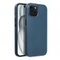 Apple iPhone 15 Coque Leather Mag Cover Élégant  MagSAFE  Bleu indigo