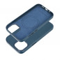 Apple iPhone 15 Coque Leather Mag Cover Élégant  MagSAFE  Bleu indigo