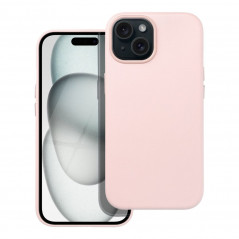 Apple iPhone 15 Coque Leather Mag Cover Élégant  MagSAFE  Rose sable