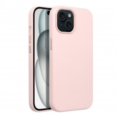 Apple iPhone 15 Coque Leather Mag Cover Élégant  MagSAFE  Rose sable