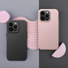 Apple iPhone 15 Coque Leather Mag Cover Élégant  MagSAFE  Rose sable