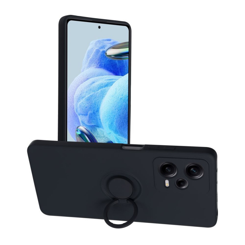 XIAOMI Redmi Note 12 Pro 5G Coque Silicone ring Noir