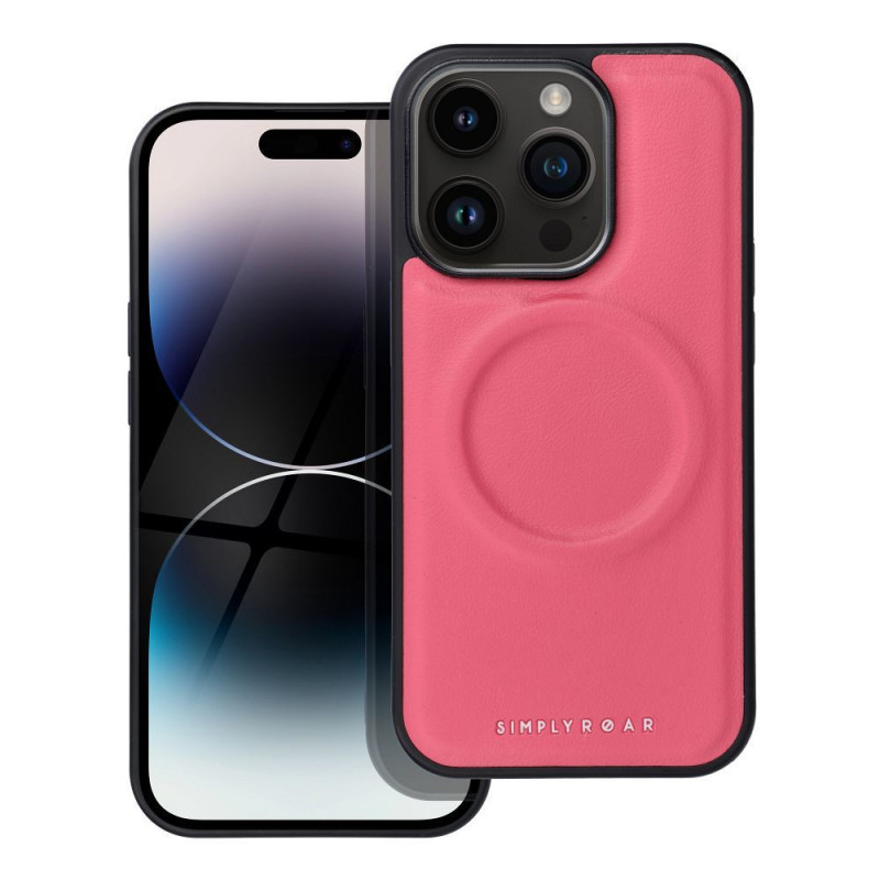 Apple iPhone 14 Pro Coque Roar Mag Morning Élégant  MagSAFE  Rose vif