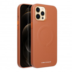 Apple iPhone 12 Pro Max Coque Roar Leather Mag Élégant  MagSAFE  Brun