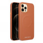 Apple iPhone 12 Pro Max Coque Roar Leather Mag Élégant  MagSAFE  Brun