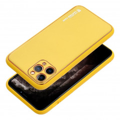 Apple iPhone 15 Coque Leather Jaune