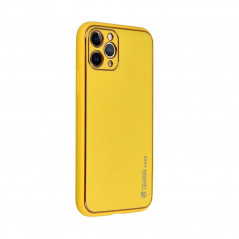 Apple iPhone 15 Coque Leather Jaune